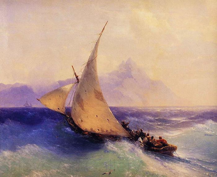 Ivan Aivazovsky Rescue at Sea Norge oil painting art
